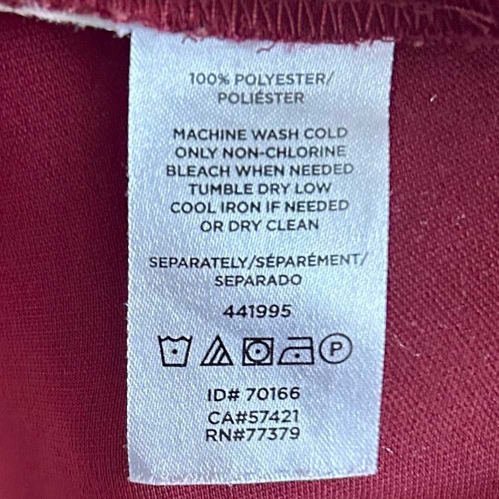Ann Taylor Burgundy Wine Maroon Elastic Waist Pockets Dress Jogger Pants, size M - Picture 6 of 9